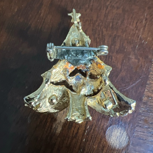 VTG FABULOUS J J JONETTE "FRUIT-SALAD" RS HOLIDAY CHRISTMAS TREE BROOCH PIN - Picture 3 of 5
